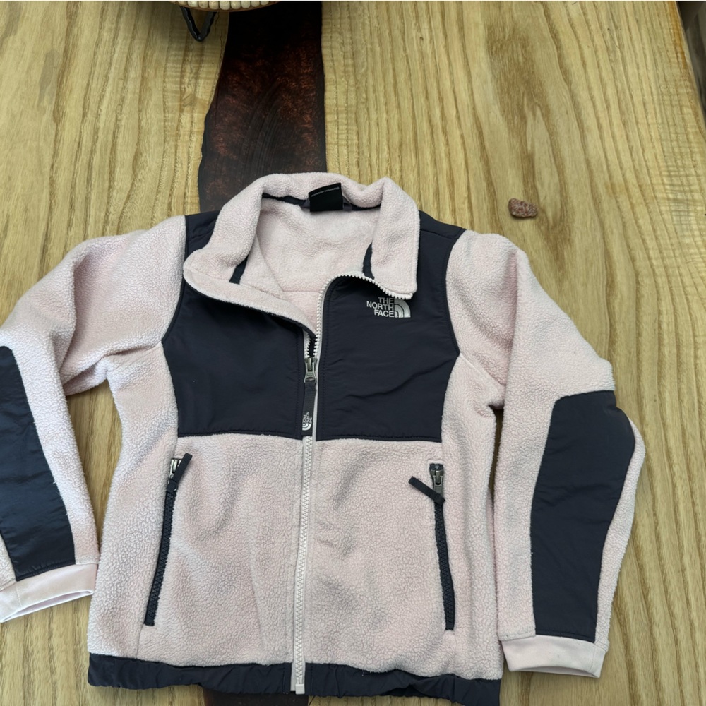 The North Face Light Pink and Dark Gray Fleece Jacket